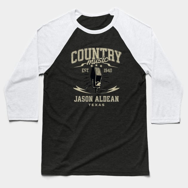 country music microphone singer  v17 Baseball T-Shirt by fajarbaru